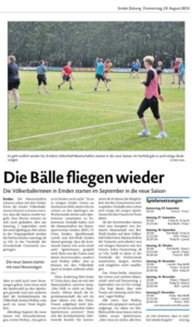 Völkerball EZ Bericht vom 29.08.2019